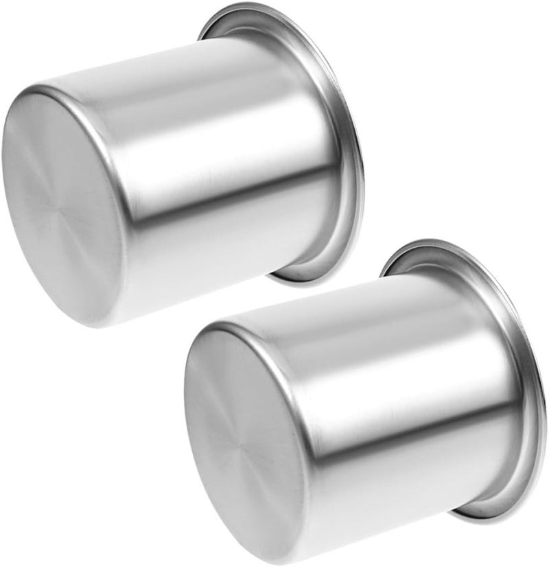 PATKAW 2pcs Stainless Steel Cup Holder Insert for Car Rv Sofa Recliner, Heavy Duty Drop-in Drink Holder Compatible with Yacht and Chair Armrest - Image 1