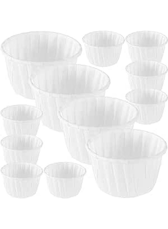 Large White Paper Cupcake Liners 100Pcs High Temperature Resistant Oil Proof Baking Cups - Image 1