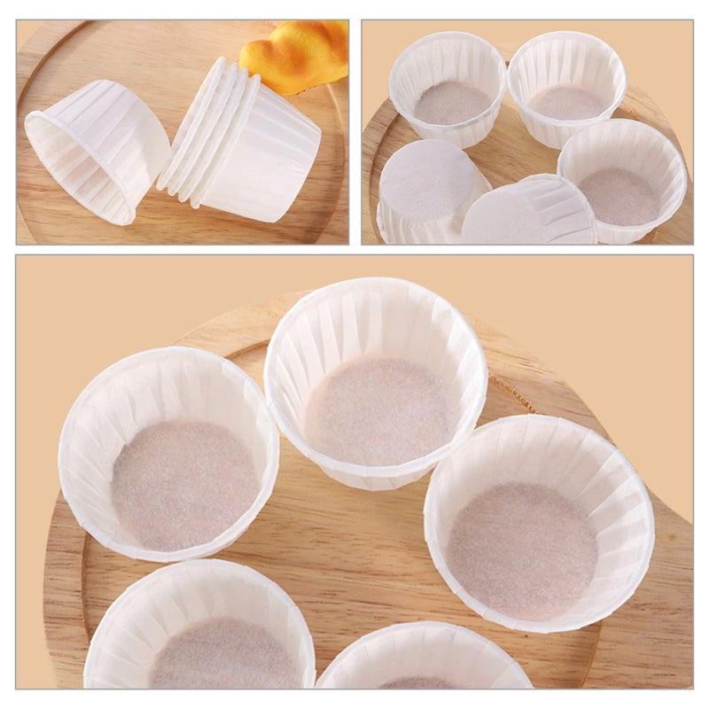 Large White Paper Cupcake Liners 100Pcs High Temperature Resistant Oil Proof Baking Cups - Image 5
