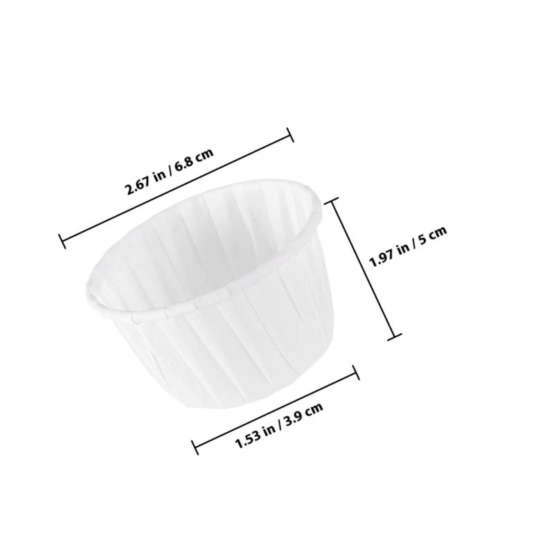 Large White Paper Cupcake Liners 100Pcs High Temperature Resistant Oil Proof Baking Cups - Image 3