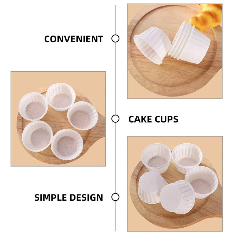 Large White Paper Cupcake Liners 100Pcs High Temperature Resistant Oil Proof Baking Cups - Image 4
