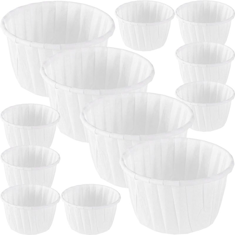 Large White Paper Cupcake Liners 100Pcs High Temperature Resistant Oil Proof Baking Cups - Image 2