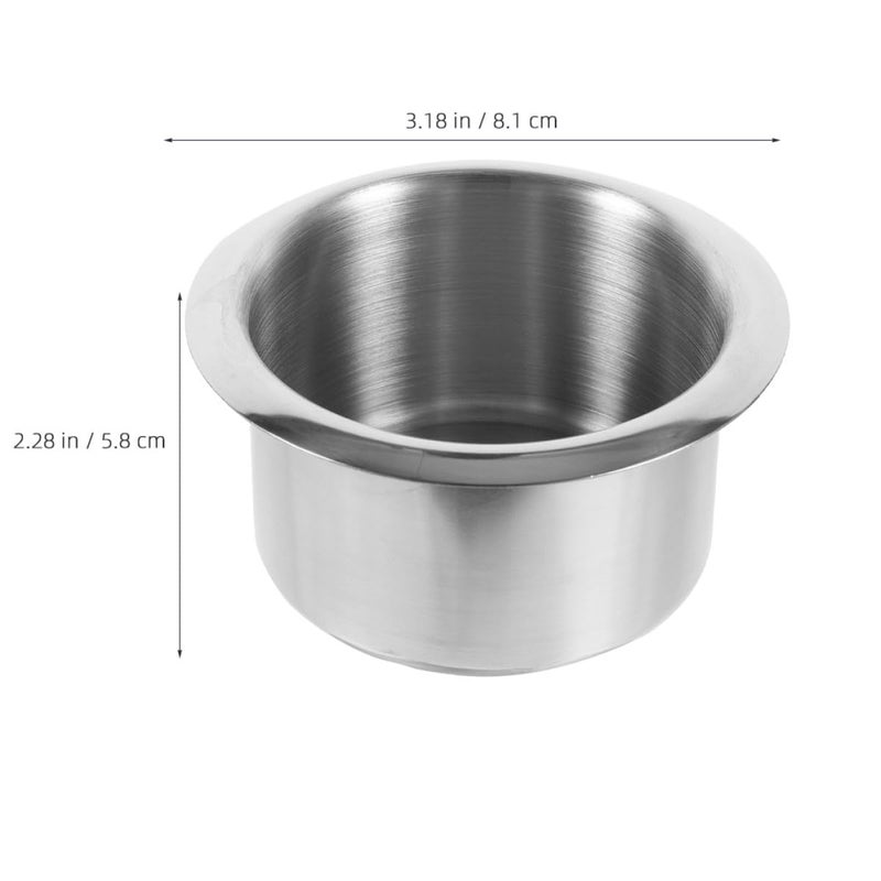 Stainless Steel Recessed Cup Holder Insert 81Mm Narrow Edge For Car RV Sofa Boat - Image 3