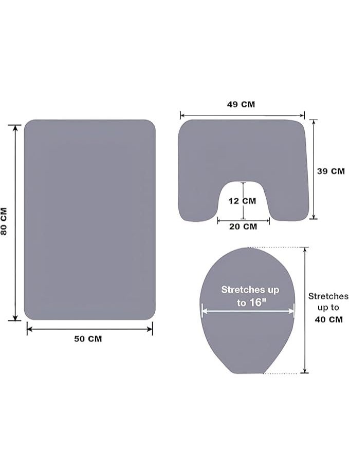 طقم حمام 3×1 أنيق وعصري – خامة عالية الجودة مكون من دواستين وغطاء قاعدة الحمام R - Image 3