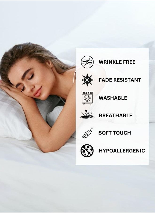 KARNAK Karnak Home Luxurious All-Season Comforter Set - Soft, Cozy, and Elegant, Include 1 Comforter, 1 Fitted Sheet, 4 Pillow Covers (King-240x260cm, Pink)  - Image 3