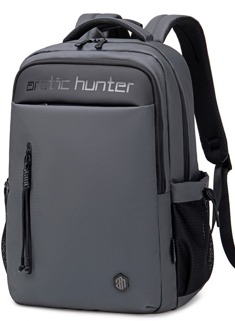 ARCTIC HUNTER Laptop Backpack for Men 21L fit 15.6 Inch Laptop Travel Backpack with 10.9-inch Tablet Compartment Anti-theft Zipper Pocket Water Resistant Office Backpack B00534 Grey - Image 1