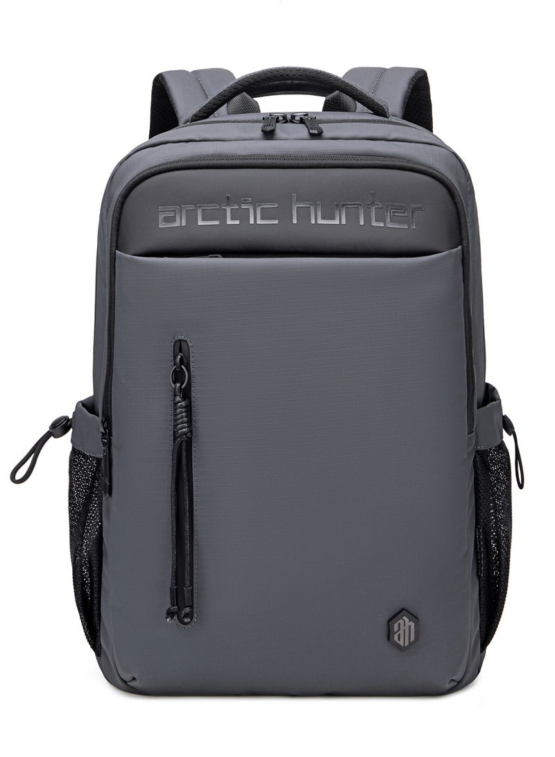 ARCTIC HUNTER Laptop Backpack for Men 21L fit 15.6 Inch Laptop Travel Backpack with 10.9-inch Tablet Compartment Anti-theft Zipper Pocket Water Resistant Office Backpack B00534 Grey - Image 2