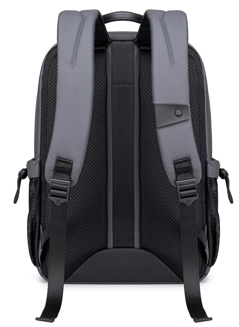 ARCTIC HUNTER Laptop Backpack for Men 21L fit 15.6 Inch Laptop Travel Backpack with 10.9-inch Tablet Compartment Anti-theft Zipper Pocket Water Resistant Office Backpack B00534 Grey - Image 3