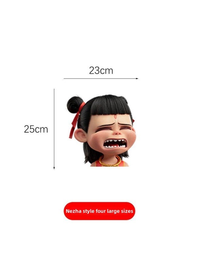 Nezha Devil Boy Sea-making Personality Car Sticker Car Motorcycle Glass Rear Gear Body Trunk Waterproof Sticker Decoration-Color:Nezha Style 4 -Size:Default Items  - Image 1