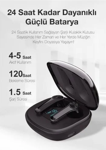 بولهاموبيل Polham Long Charged Tws Bluetooth Headset Ipx6 Water Resistant with Digital Display Charging Box