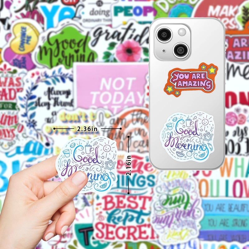 Airnogo Inspirational Stickers 100 Pcs Positive Quotes Sticker Packs Waterproof Vinyl Decals Aesthetic Motivational Sayings Stickers for Water Bottle Laptop Scrapbook Cups Book Binders Skateboard Cards Bike - Image 4