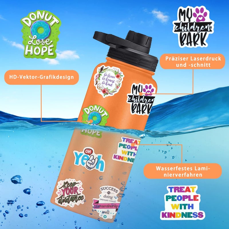 Airnogo Inspirational Stickers 100 Pcs Positive Quotes Sticker Packs Waterproof Vinyl Decals Aesthetic Motivational Sayings Stickers for Water Bottle Laptop Scrapbook Cups Book Binders Skateboard Cards Bike - Image 3