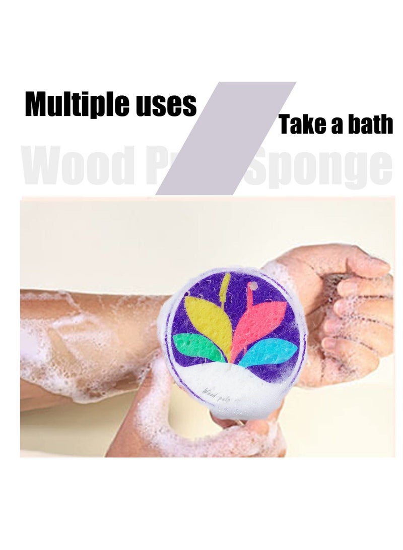 Beauenty Compressed Wood Pulp Dish Sponge, 12 Pcs Reusable Dish Sponge, 100% Biodegradable Natural Scrubber Sponge, Good for Kitchen、 Bathroom and Cars - Image 2