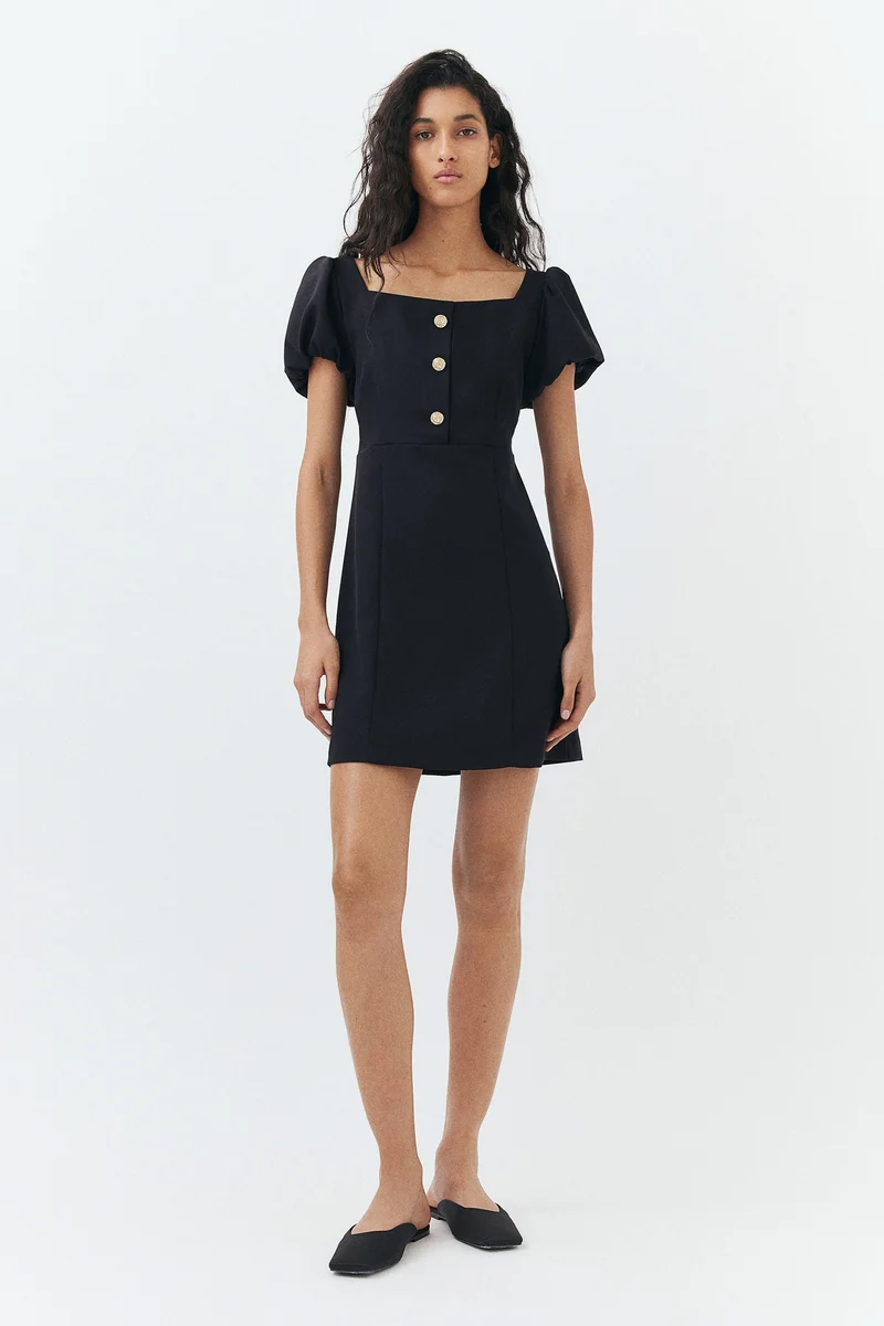 H&M Puff-sleeved dress