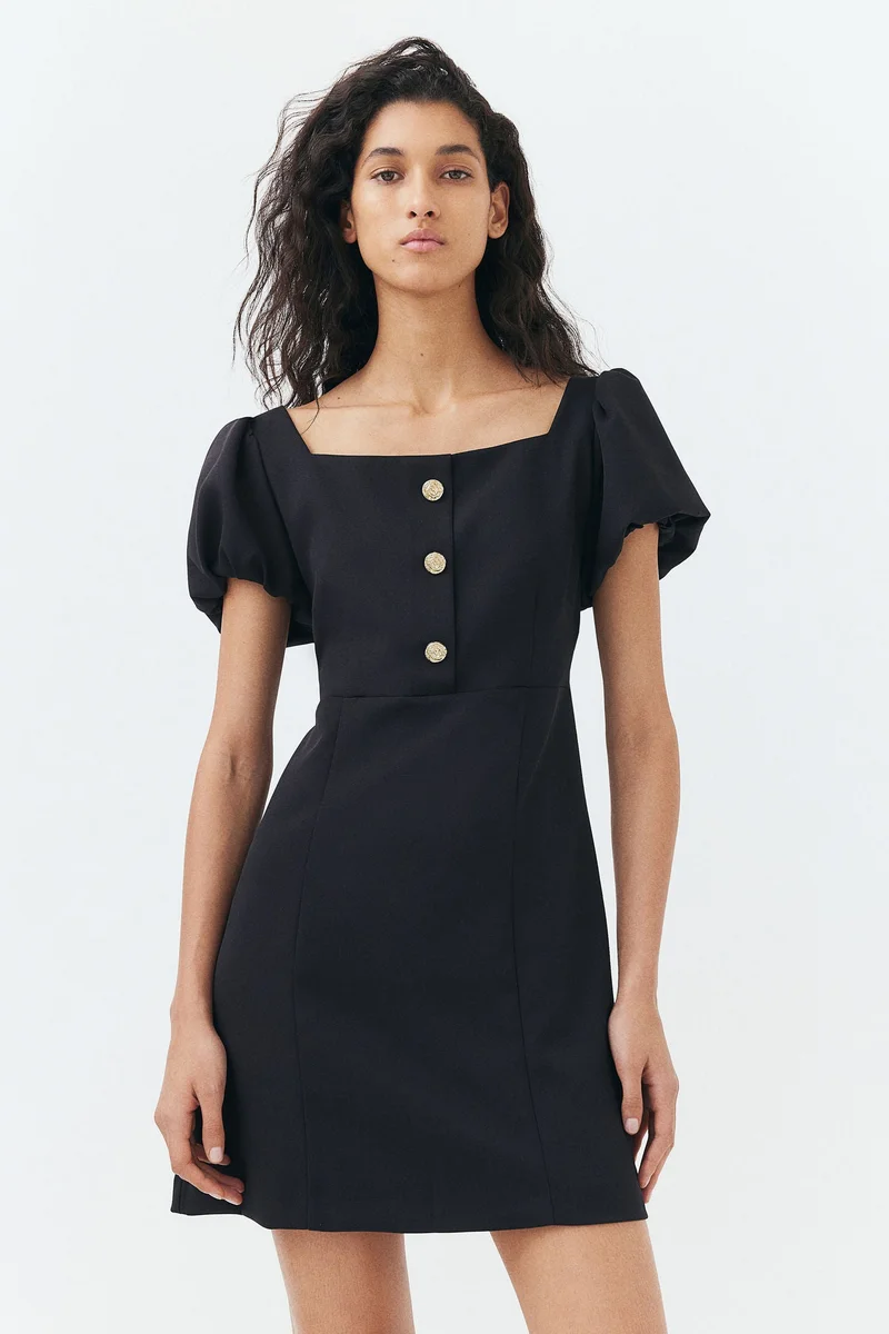 H&M Puff-sleeved dress