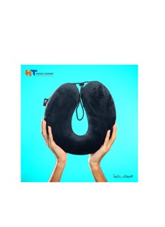Generic Orthopedic Travel Neck Pillow U-Shape Memory Foam German HT - Black, One Size  - Image 3
