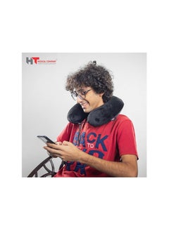Generic Orthopedic Travel Neck Pillow U-Shape Memory Foam German HT - Black, One Size  - Image 4