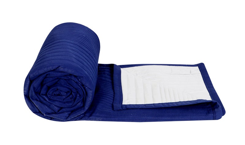 OOA Single Bed Comforter - 110 GSM, 3 Layered Microfiber Fill Reversible Ultrasonic Polyester Lining Comforter Soft Breathable Skin-Friendly Mild Winter/AC Comforter for Bedroom (Blue, 60x90 Inch) - Image 4