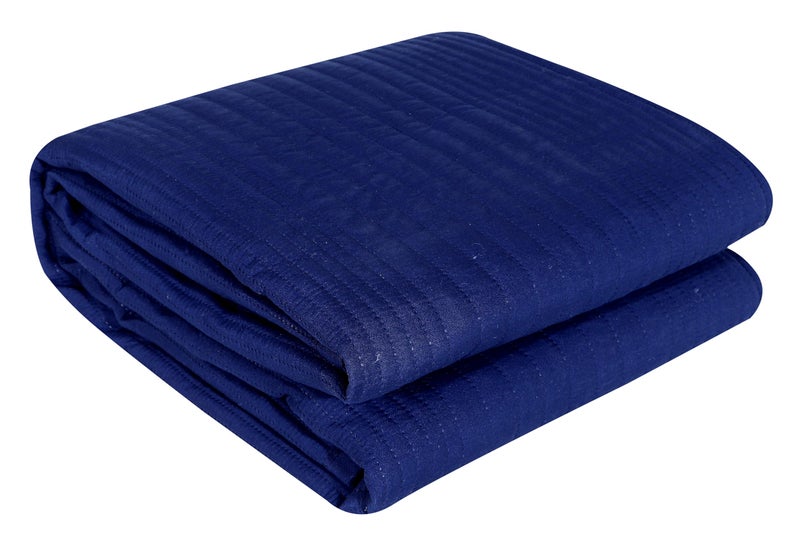 OOA Single Bed Comforter - 110 GSM, 3 Layered Microfiber Fill Reversible Ultrasonic Polyester Lining Comforter Soft Breathable Skin-Friendly Mild Winter/AC Comforter for Bedroom (Blue, 60x90 Inch) - Image 3