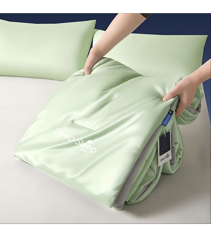 A Summer Weight Cooling Blanket for Deep Sleep Gentle Cool Touch Breathable Double Sided Moisture Wicking Non Irritating Naked Sleeping Comfort Cuddly Soft Size 59.06 x 78.74 - Image 4