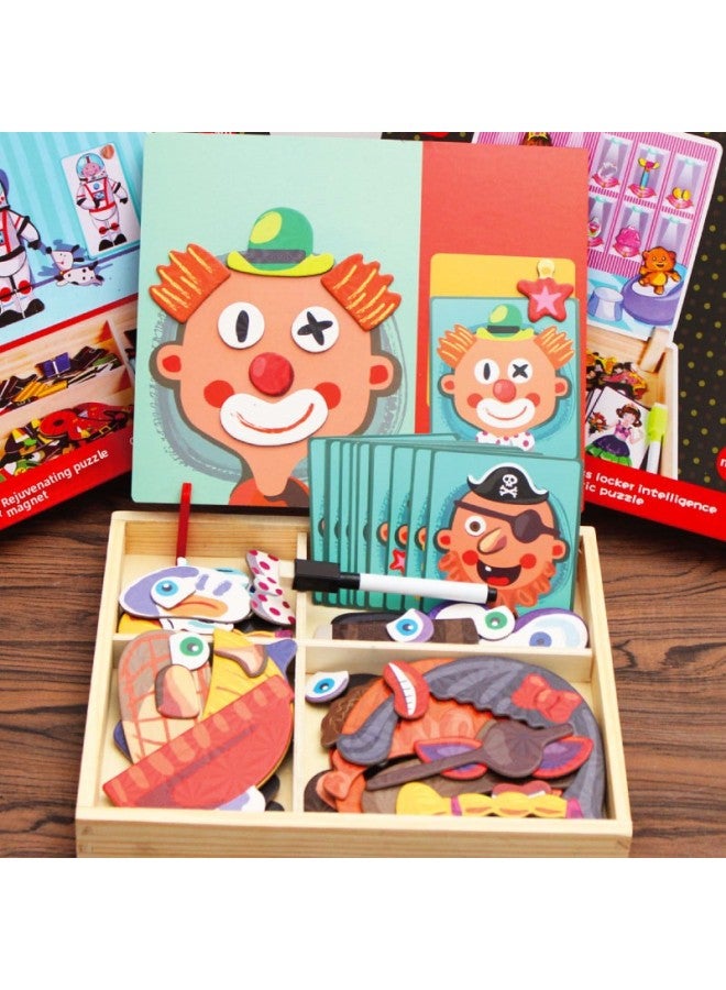 Children's Early Education Educational Puzzle Magnetic Puzzle Magnetic Paste Dress 3-6 Years Old Kindergarten Toy Spelling Music Customization-Color:Princess Dress Up Puzzle Magnetic Sticker  - Image 4