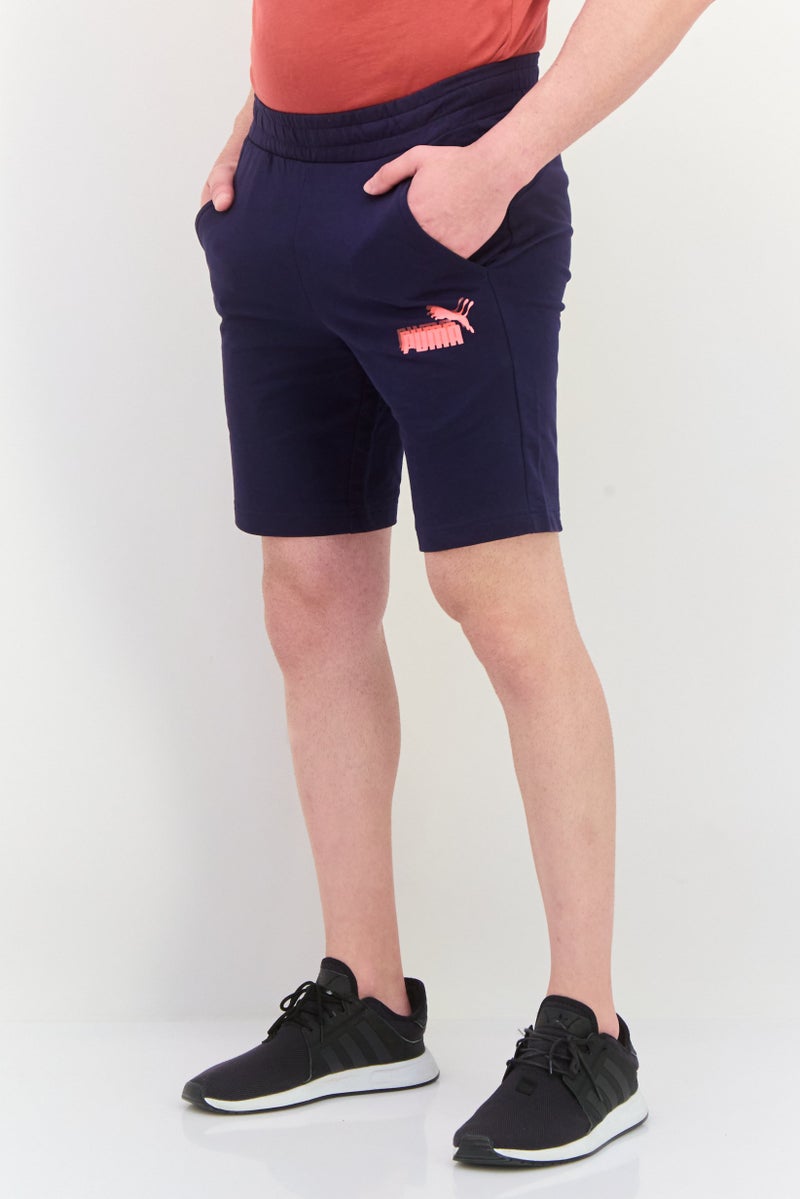 PUMA شورتات رياضية للرجال مع حبل سحب، خارجي، لون كحلي - Image 2