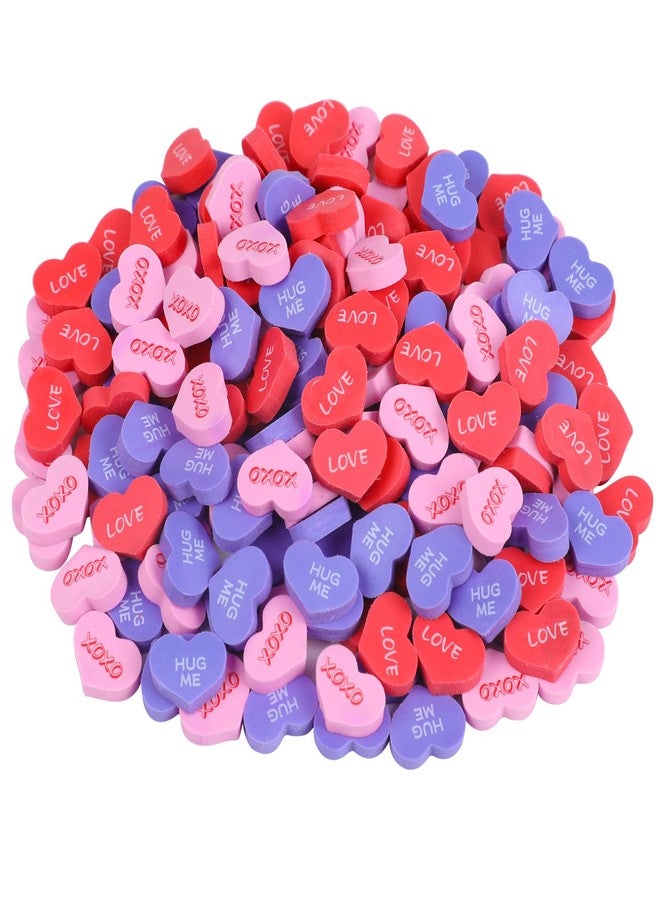 FOIMAS Valentine's Day Erasers Conversation 210pcs Heart Mini Erasers Bulk Novelty Pencil Eraser for Valentine's Day Party Gift Filling Classroom School Rewards - Image 1