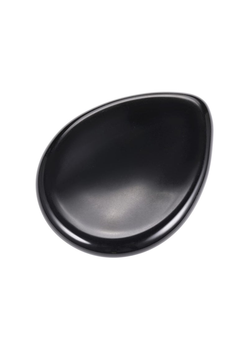 CrystalTears CrystalTears Black Obsidian Crystal Worry Stone Thumble Polished Healing Crystals Pocket Palm Stone Thumb Worry Stones for Anxiety Stress Relief Crystal Therapy 