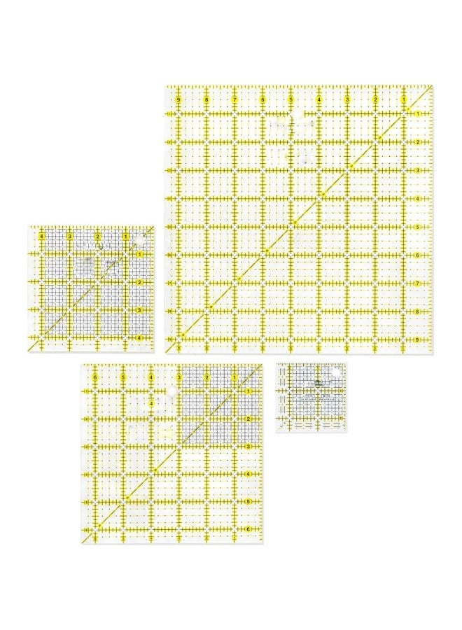Generic Square Value Set Sewing Ruler, Transparent  - Image 1