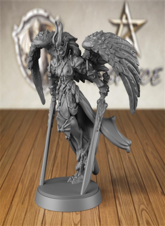 AUSPDICE Angel Fighter DND Miniatures for RPG, Dark Angel Miniature Figure Suitable for D&D and Other Fantasy Role-Playing Games - Image 2