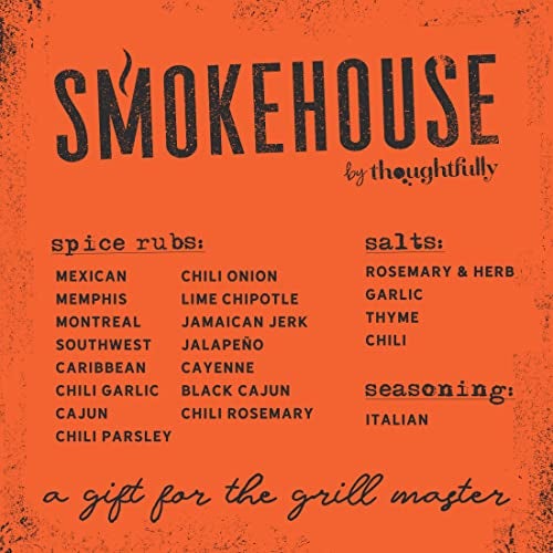 Thoughtfully Smokehouse by Thoughtfully Ultimate Grilling Spice Set, Grill Seasoning Gift Set Flavors Include Chili Garlic, Rosemary and Herb, Lime Chipotle, Cajun Seasoning and More, Pack of 20 - Image 5