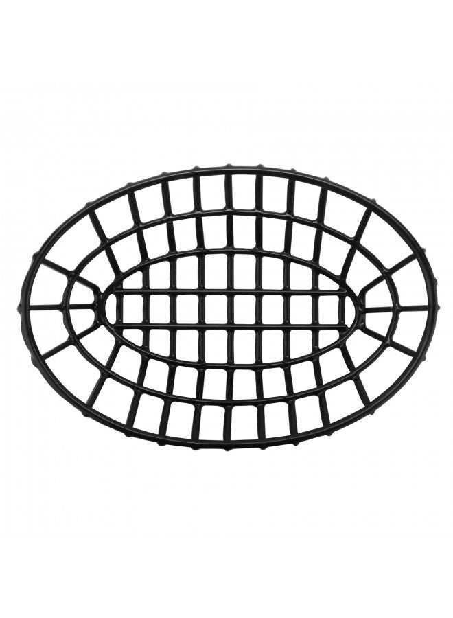 Get G.E.T. 4-34412 Black Oval Metal Wire Basket Iron Polyethylene Coated Wire Baskets Collection - Image 2
