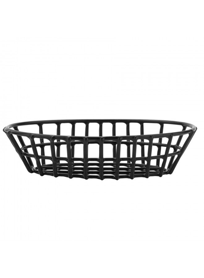 Get G.E.T. 4-34412 Black Oval Metal Wire Basket Iron Polyethylene Coated Wire Baskets Collection - Image 3