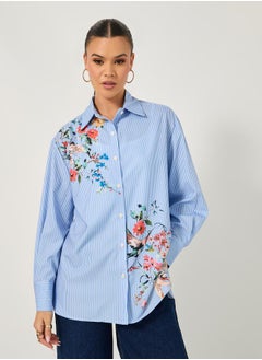 Long Sleeves Oversized  Floral Printed Collared Shirt - pzsku/ZBBA4E847E8EEB9B51CCFZ/45/_/1739732036/0e458c8d-dc7c-4fc9-a06a-35e4568ff06e