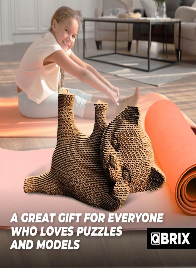 QBRIX Gymnast Cat 3D Puzzles for Adults, 3D Model Kit for Teens, DIY Crafts for Home Decor, Universal and Original Gift, Cardboard Model Building Kit, 14+ Craft Kit - Image 5