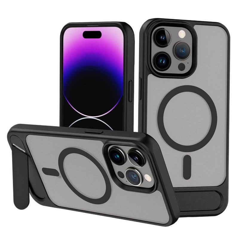 TPU+PC MagSafe Case for iPhone 16 / 16 Plus / 16 Pro / 16 Pro Max with Drop Protection and Anti-Fingerprint plus Shockproof plus Kickstand plus Strong Magnetic in Purple - Image 2