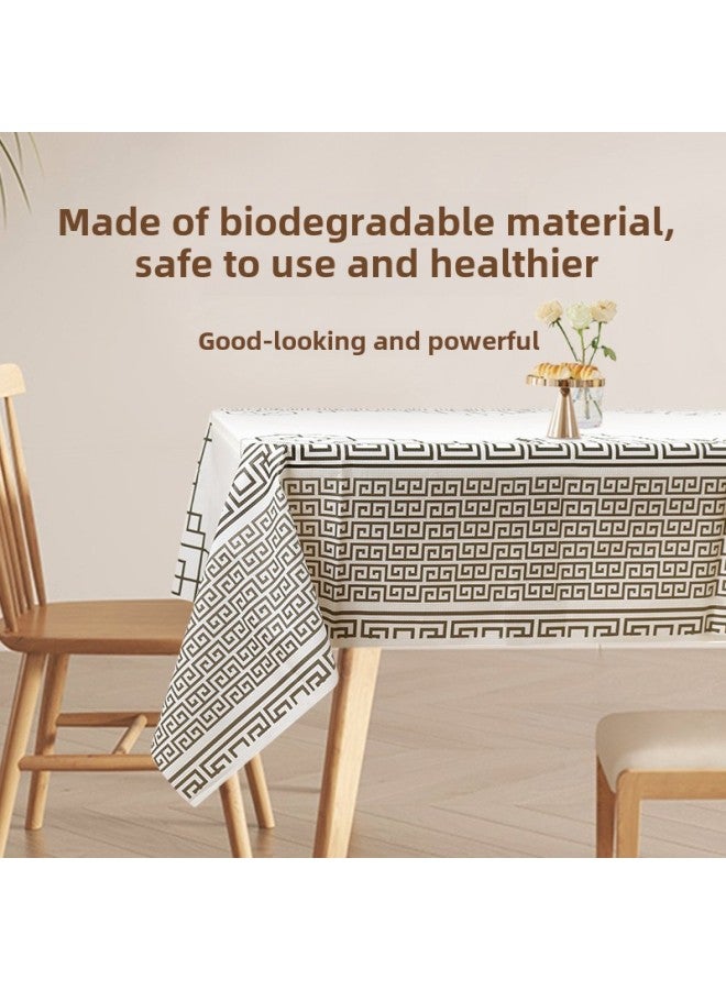 مفرش طاولة للاستعمال مرة واحدة من Stone Cloth Ins، سميك مقاوم للماء ومقاوم للزيوت، مفرش طاولة مطعم الفندق، مفرش طاولة طعام للاستعمال مرة واحدة - اللون: نمط النافذة - المواصفات: 1.4 متر × 1.4 متر (10 ورقات) - Image 4