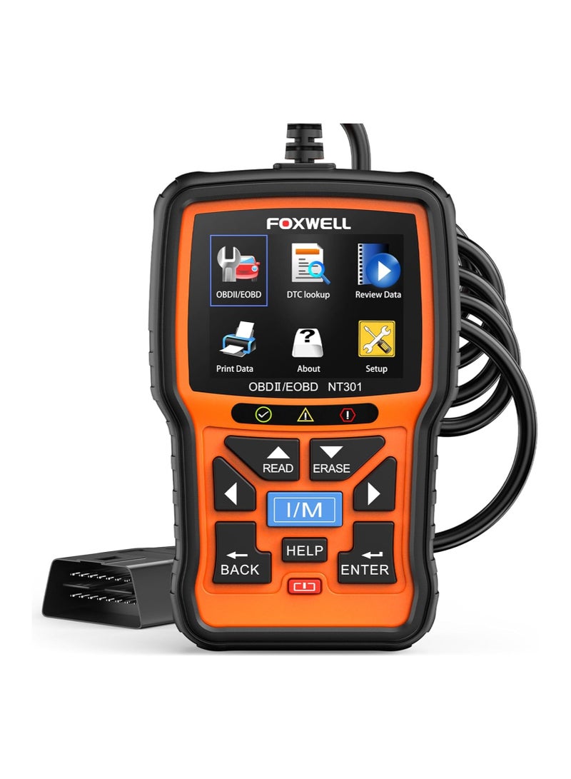 FOXWELL NT301 OBD2 Scanner Live Data Professional Mechanic OBDII Diagnostic Code Reader Tool for Check Engine Light - Image 1