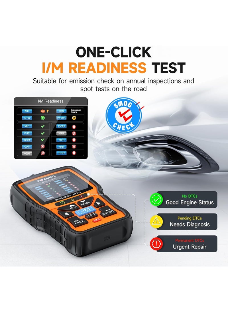 FOXWELL NT301 OBD2 Scanner Live Data Professional Mechanic OBDII Diagnostic Code Reader Tool for Check Engine Light - Image 2