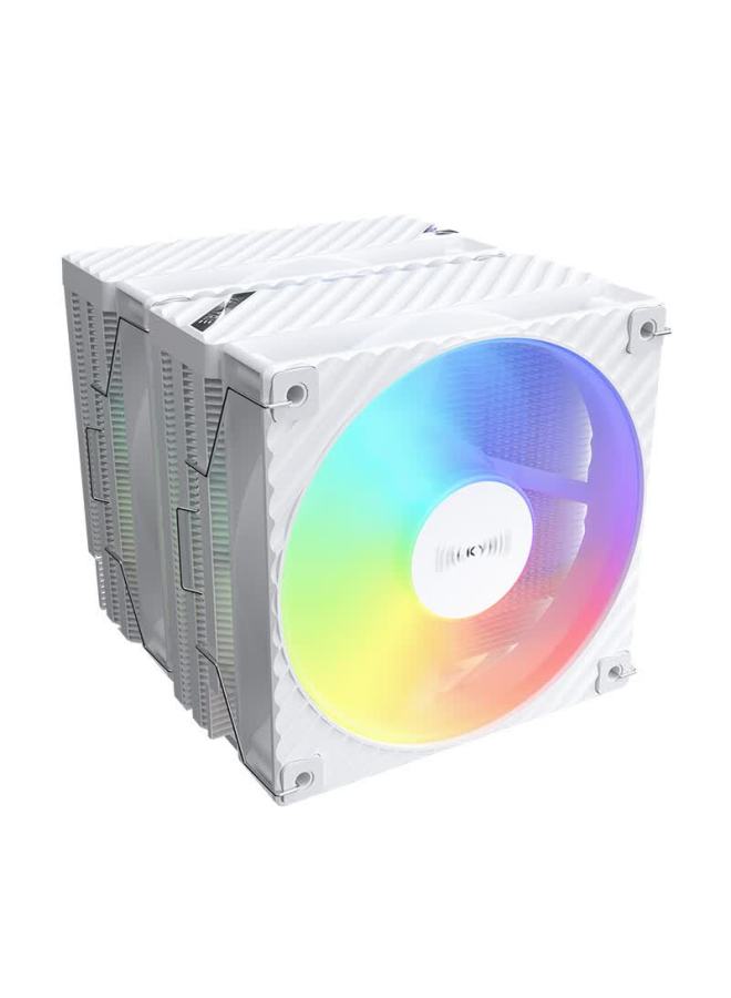Valkyrie Dq125 Argb White Vk Cpu Air Cooler Dual Tower Reverse Gravity 6 Heatpipe Direct Touch Supports Lga1700/1851 Am5 Argb Lighting - Image 2