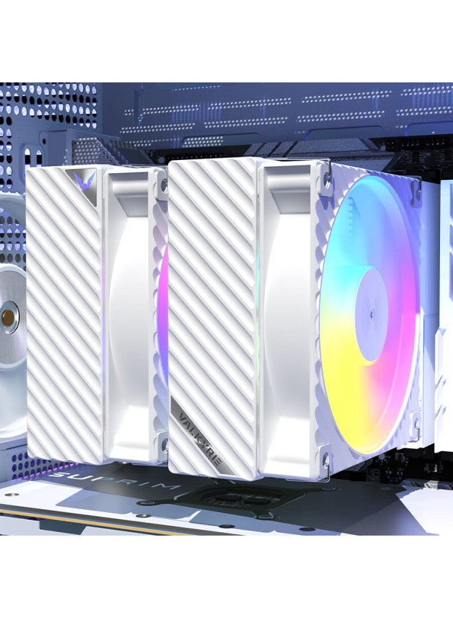 Valkyrie Dq125 Argb White Vk Cpu Air Cooler Dual Tower Reverse Gravity 6 Heatpipe Direct Touch Supports Lga1700/1851 Am5 Argb Lighting - Image 4
