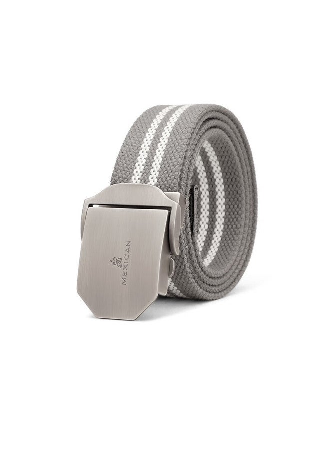Scarecrow Men's Casual Youth Military Training Automatic Buckle Canvas Belt, Outdoor Fashion Waist Belt - Image 1