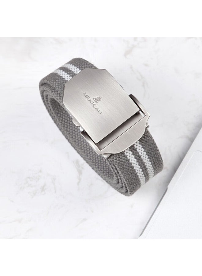 Scarecrow Men's Casual Youth Military Training Automatic Buckle Canvas Belt, Outdoor Fashion Waist Belt - Image 3