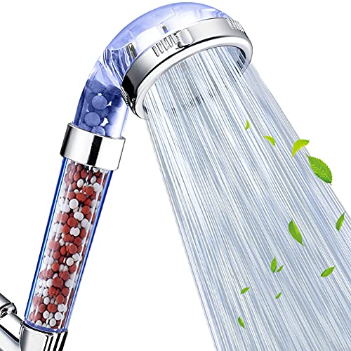 NOSAME Shower Head, Filter Filtration High Pressure Water Saving 3 Mode Function Spray Handheld Showerheads for Dry Skin & Hair - Image 1