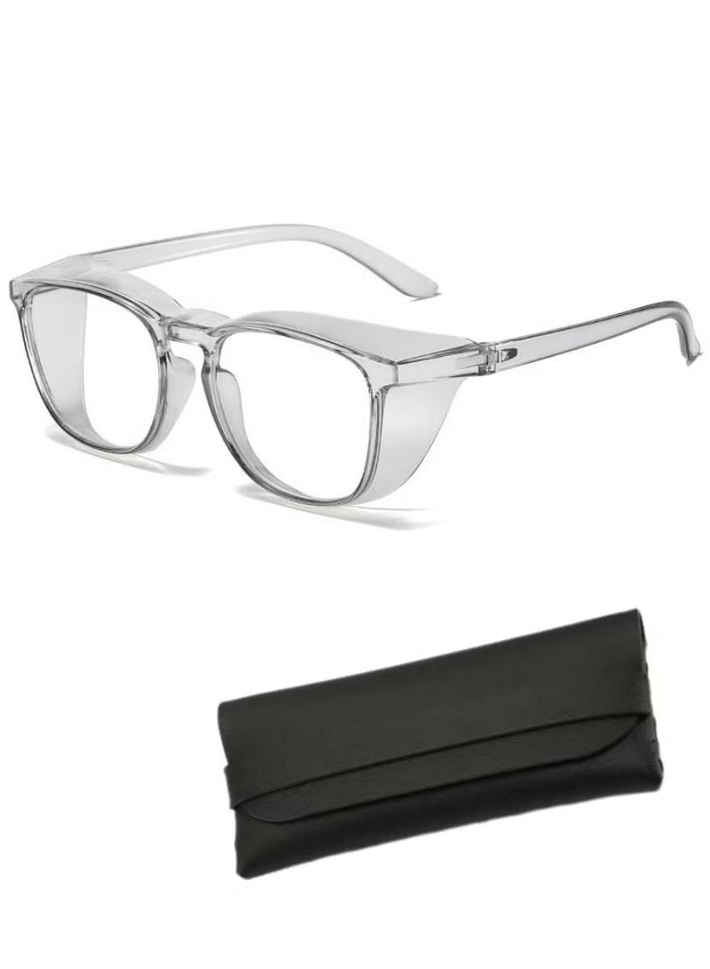 OMEVE Safety Goggles with Side Shields ,1 Pack Anti Pollen Goggles, Scratch Resistant,Anti-Fog,Clear Wraparound Lenses and No-Slip Grips,Clear Safety Goggles for Construction,Laboratory,Outdoor Work - Image 1