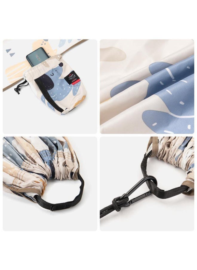 Leaf Print Double Hammock DC-C03 | 2-Person Comfort | Durable Fabric | Easy Hang | Stylish Leaf Design