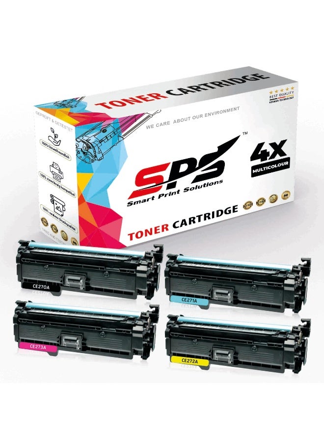 Smart Print Solutions خراطيش حبر متوافقة SPS لـ HP - 650A | 4x متعددة الألوان | إنتاجية تصل إلى 13,500 صفحة - Image 1