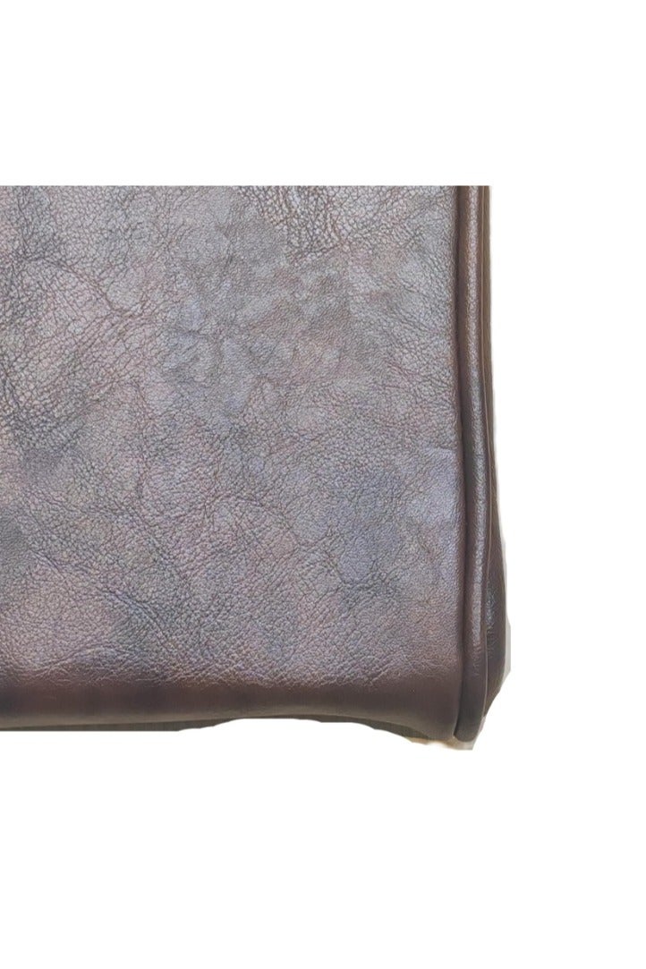 Luxury Quilted Leather Car Armrest Cushion – PU Leather Center Console Pad with Memory Foam, Non-Slip Design, and Universal Fit for Cars, SUVs, and Trucks (Solid Dark Brown) - Image 3