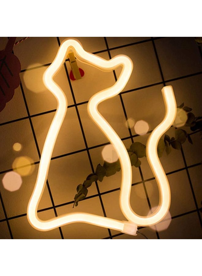 إسكدنيا إضاءة نيون ليلية LED أصفر دافئ