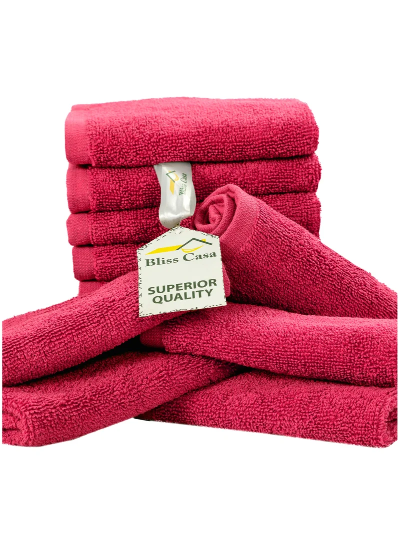 Bliss Casa Bliss Casa 100% Combed Cotton Washcloths (12 Pack, 30 x 30 CM) - 500 GSM Washcloth, Face towel Set Highly Absorbent Quick Dry and Soft Towels